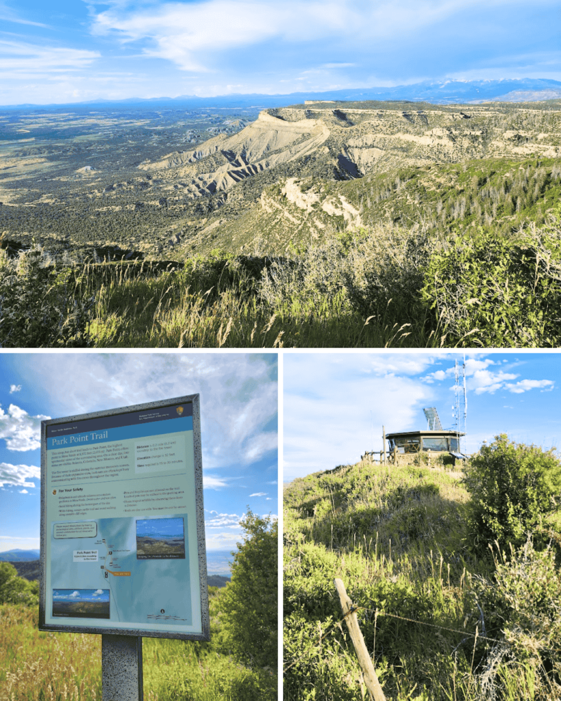 You can enjoy really dramatic scenery from Park Point, the highest point in Mesa Verde National Park at 8,572 feet.