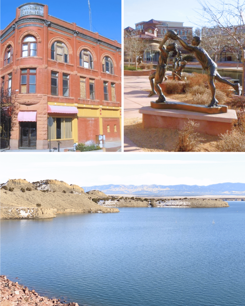 Downtown Pueblo and the Pueblo Reservoir are major attractions in Southern Colorado