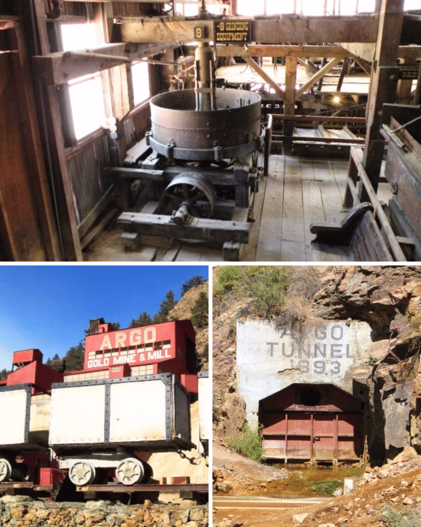 You can pan for gold and take a fun interesting tour deep underground at Argo Gold Mine in Idaho Springs, Colorado.