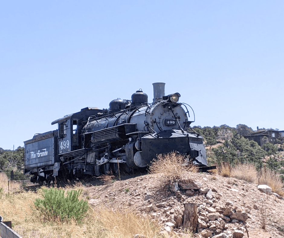 Denver & Rio Grande Western engine outside the Visitor Center of Royal Gorge Bridge