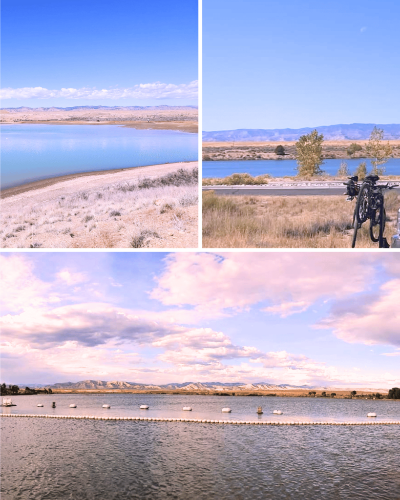 Highline Lake has an impressive open space with large mature trees plus a dedicated swimming area