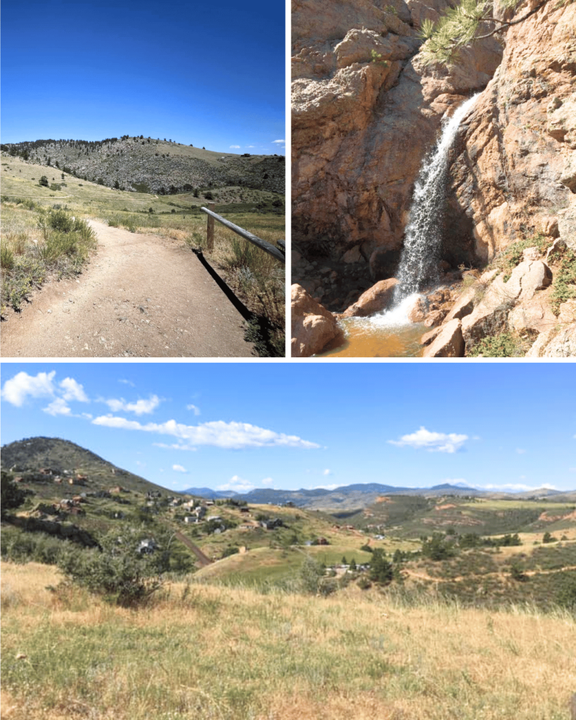Horsetooth Falls hiking trail the waetrfall is at its fullest in spring