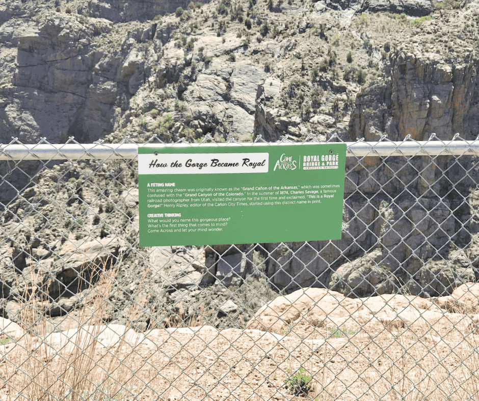 How the Royal Gorge Bridge got its name