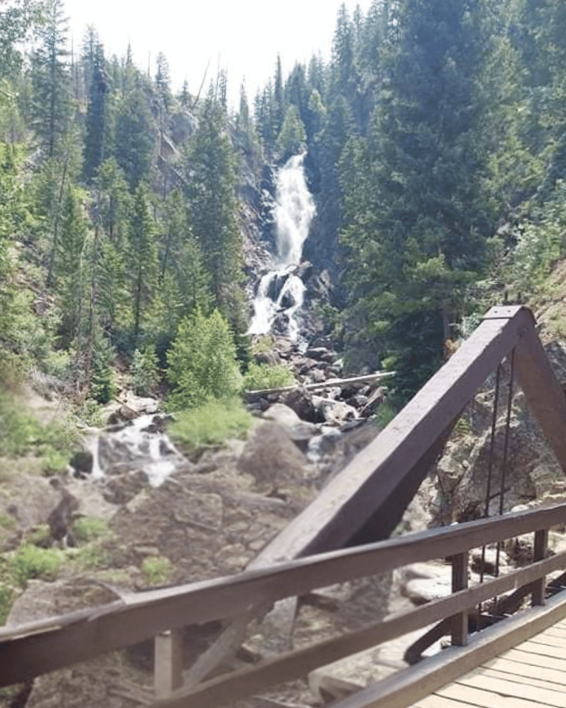 Lower Creek Falls is the waterfall featured on Coors can