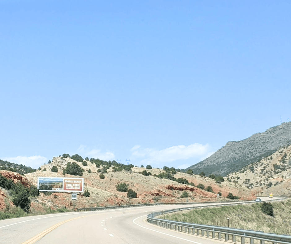 Road on the way to Royal Gorge Bridge Colorado from Canon City