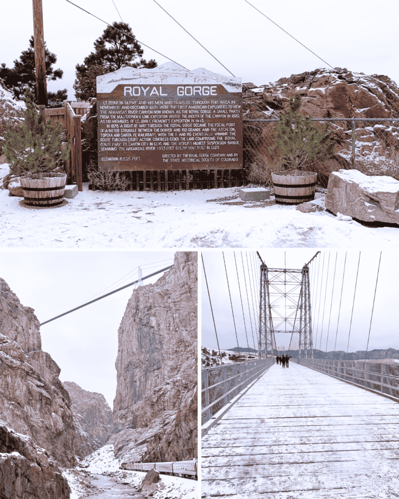 Winter and snow brings out the beautiful colors of the Royal Gorge