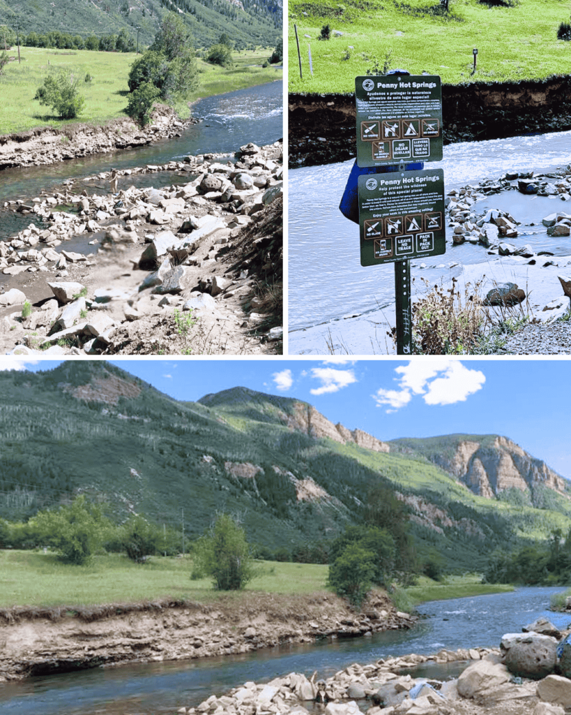 Penny Hot Springs is located near historic town of Redstone, Colorado
