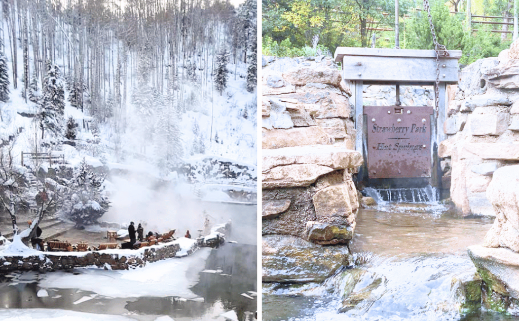 Strawberry Park Hot Springs near Steamboat Springs have a magical atmosphere in winter
