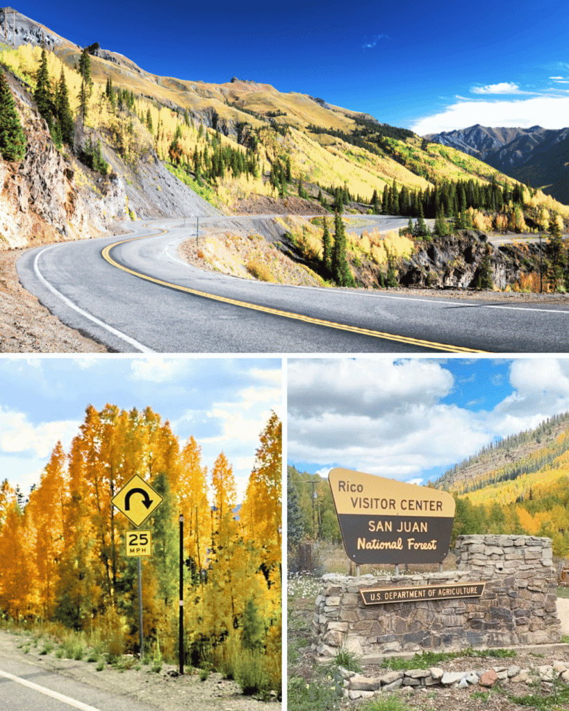Million Dollar Highway is scenic when colors are at peak