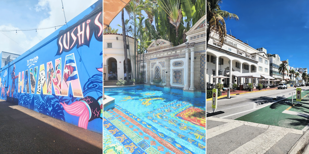 Miami is vibrant and known for its architecture, nightlife, and food